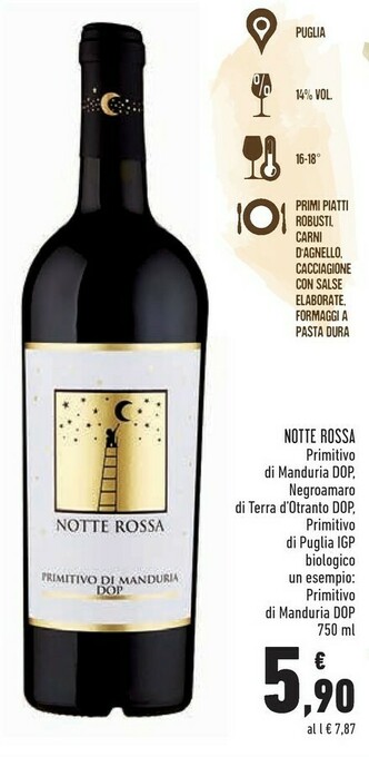 Notte rossa Primitivo Di Puglia IGP 750 G(ml)