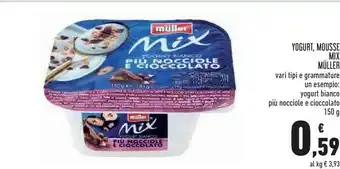 Conad Superstore Muller Mix Yogurt Bianco Più Nocciole E Cioccolato 150 G(ml) offerta