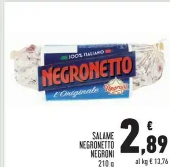 Conad Superstore Negroni Negronetto 210 G(ml) offerta