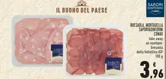 Conad Superstore Conad - Sapori E Dintorni Bresaola Della Valtellina IGP Punta D'Anca 100 G(ml) offerta