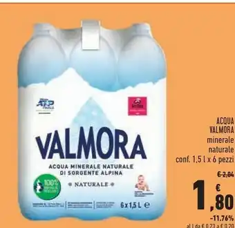 Conad Superstore Valmora Acqua Minerale Naturale 1500 G(ml) offerta