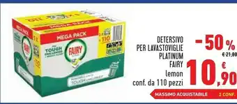 Conad Superstore Fairy Detersivo Per Lavastoviglie Platinum Lemon offerta