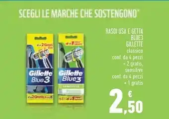 Conad Gillette Blue3 Simple Blu Rasoio Da Uomo offerta