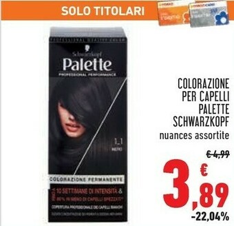 Conad Schwarzkopf Colorazione Per Capelli Palette offerta
