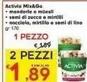 Despar Activia Mix & Go Muesli Chia Quinoa Mandorle Con Probiotico Bifidus 170 G(ml) offerta