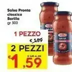 Despar Barilla Salsa Pronta Classica Con Olio Extravergine Di Oliva 300 G(ml) offerta
