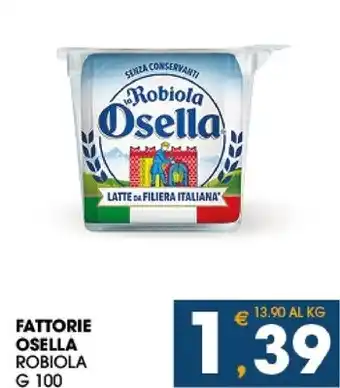 SeBón Supermercati Fattorie osella robiola offerta