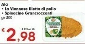 Despar Aia Spinacine Cotoletta Con Pollo E Tacchino E Spinaci In Foglia Spinacine 300 G(ml) offerta