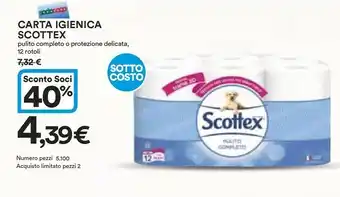 Ipercoop Scottex Carta igienica offerta