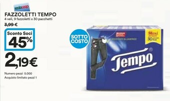 Ipercoop Tempo Fazzoletti offerta