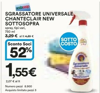 Ipercoop Chanteclair Sgrassatore offerta