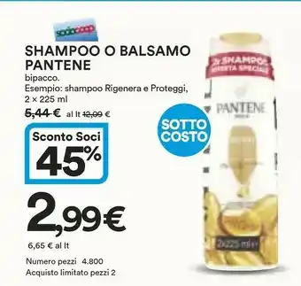 Ipercoop Pantene Shampoo offerta