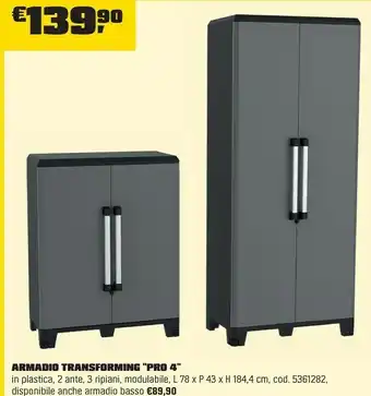 ARMADIO TRANSFORMING "PRO 4"