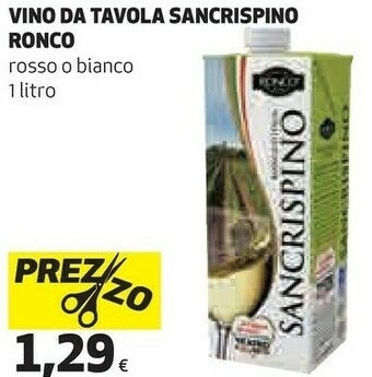 Coop Cantine Ronco - San Crispino Vino Rosso 1000 g(ml) offerta