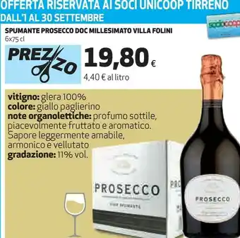 Coop Villa Folini Spumante Prosecco DOC Millesimato offerta