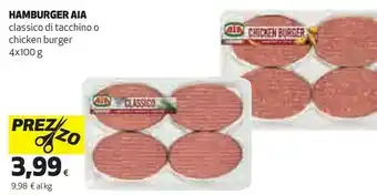 Coop Aia Hamburger Classico Di Tacchino 400 G offerta