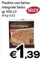 MAX Supermercati Selex piadine con farina integrale offerta