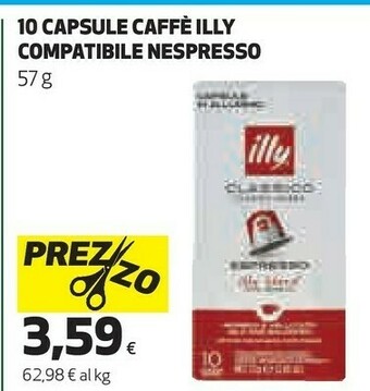 Coop Illy 10 Capsule Caffe Compatibile Nespresso offerta