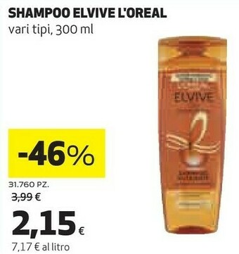 Coop L'Oreal Elvive Shampoo offerta