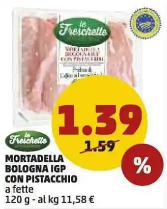 PENNY Mortadella Bologna IGP con Pistacchio 120g offerta