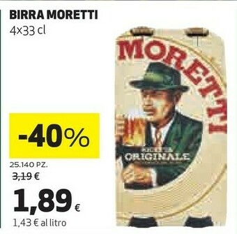 Coop Birra Moretti - Birra Moretti 330 G(ml) offerta