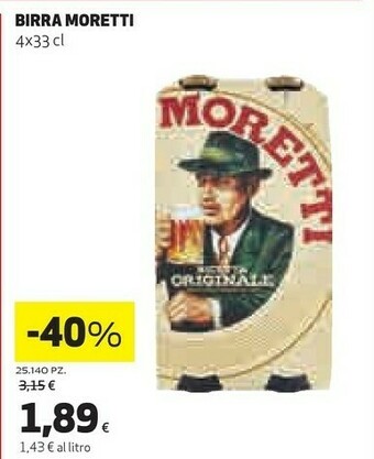 Coop Birra Moretti - Birra Moretti 330 G(ml) offerta