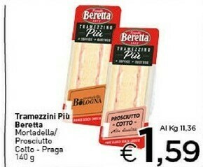 Crai Beretta Tramezzini Piu offerta