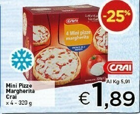 Crai Crai Mini Pizze Margherita offerta