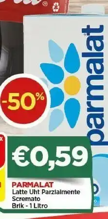 Crai Parmalat Latte Parzialmente Scremato UHT 1000 G(ml) offerta