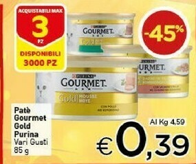 Crai Purina Pate Gourmet Gold offerta