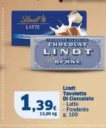 Sigma Lindt tavoletta di cloccolato offerta