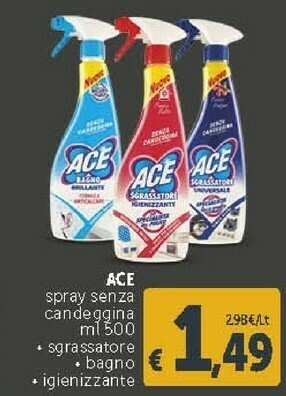 Deco Supermercati Ace Spray Con Candeggina offerta