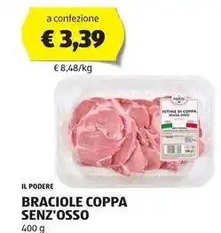 ALDI Il podere braciole coppa senz'osso offerta