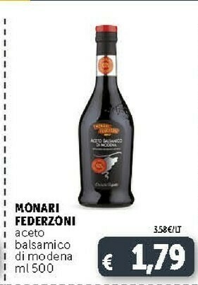 Deco Supermercati Monari federzoni Aceto Balsamico Di Modena IGP offerta