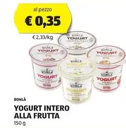 ALDI Bonlà yogurt intero alla frutta offerta
