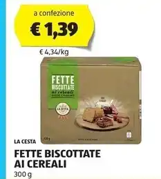 ALDI La cesta fette biscottate ai cereali offerta