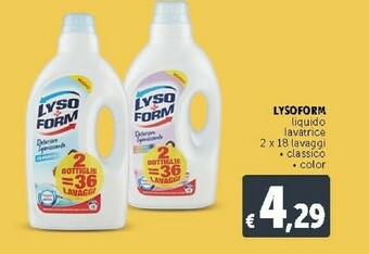 Deco Supermercati Lysoform Liquido Lavatrice offerta
