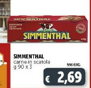 Deco Supermercati Bolton Alimentari Spa - Simmenthal 90 G(ml) offerta