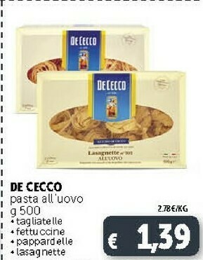Deco Supermercati De Cecco Penne Rigate offerta