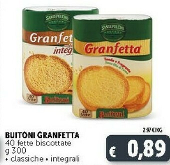Deco Supermercati Buitoni Granfetta offerta