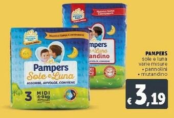 Deco Supermercati Pampers Sole E Luna offerta
