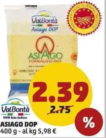 PENNY Asiago DOP 400g offerta