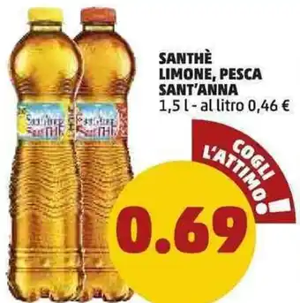 PENNY Sant'Anna Santhè Limone, Pesca 1,5l offerta