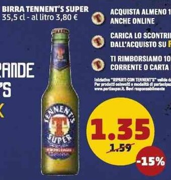 PENNY Tennent's Super Birra 35,5cl offerta
