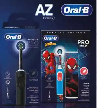 Conad SPAZZOLINO ELETTRICO RICARICABILE ORAL-B vitality pro black, pro kids 3+ offerta