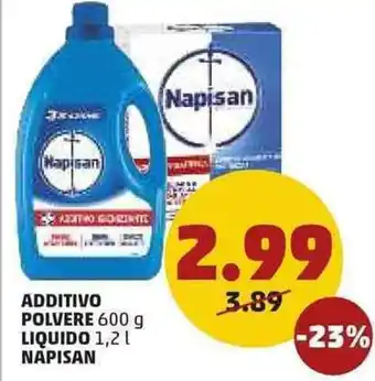 PENNY Napisan Additivo Polvere 600g, Liquido 1,2l offerta