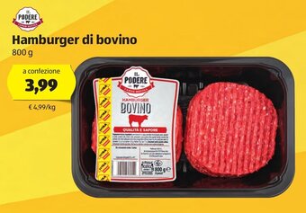ALDI Hamburger di bovino 800g offerta