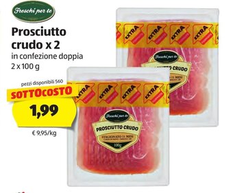 ALDI Prosciutto crudo x 2 100g offerta