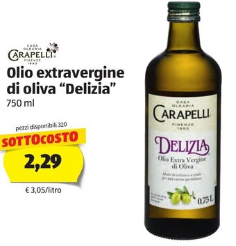 ALDI Olio extravergine di oliva "Delizia" 750ml offerta