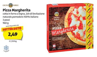 ALDI Pizza Margherita 3 pezzi 960g offerta